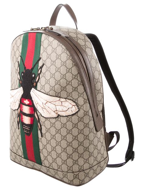 gucci web animalier backpack with bee|gucci drawstring backpacks.